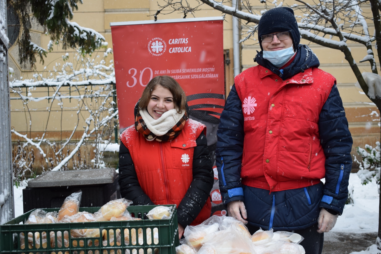 Food distribution at the Church of Friends